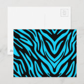 Blue Zebra Abstrakt Postkarte (Vorne/Hinten)