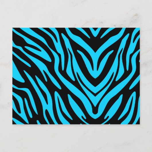 Blue Zebra Abstrakt Postkarte (Vorderseite)