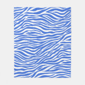 Blue Zebra Animal Stripes Fleecedecke (Vorderseite)
