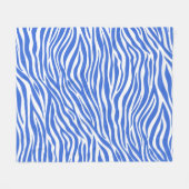 Blue Zebra Animal Stripes Fleecedecke (Vorderseite (Horizontal))
