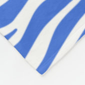 Blue Zebra Animal Stripes Fleecedecke (Ecke)