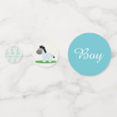 Blue Zebra Baby Boy Table Confetti Konfetti (Rückseiten)