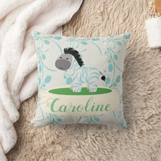 Blue Zebra Baby Kinderzimmer Pillow Kissen (Decke)