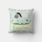 Blue Zebra Baby Kinderzimmer Pillow Kissen (Vorderseite)