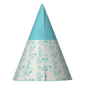 Blue Zebra Baby Shower Party Hat Partyhütchen (Rückseite)