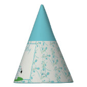 Blue Zebra Baby Shower Party Hat Partyhütchen (Rechts)