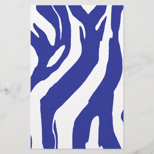 Blue Zebra Briefpapier (Vorderseite)