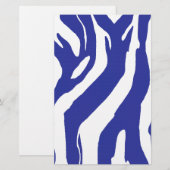 Blue Zebra Briefpapier (Vorne/Hinten)