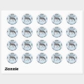 Blue Zebra Ehlers-Danlos Syndrom EDS Sticker (Blatt)