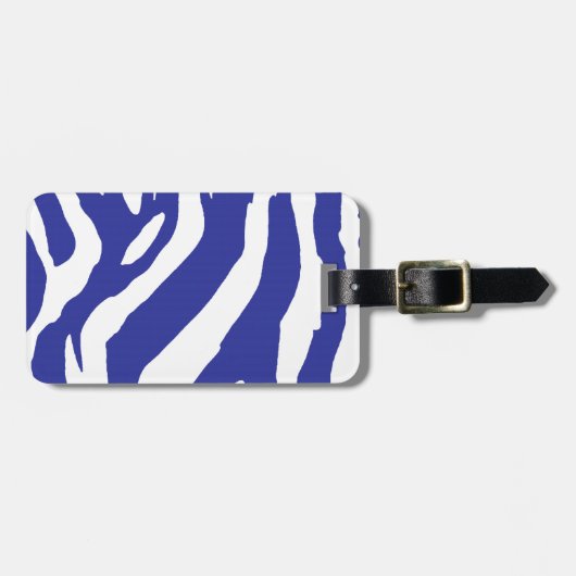 Blue Zebra Gepäckanhänger (Vorderseite horizontal)