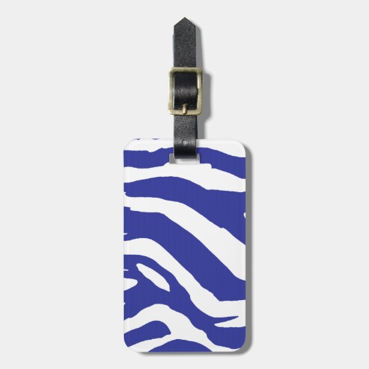 Blue Zebra Gepäckanhänger (Vorderseite vertikal)