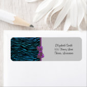 Blue Zebra, Glitzer Zebra, Zebra Print, Streifen (Insitu)