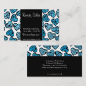 Blue Zebra hört Design Business Card Visitenkarte (Vorne/Hinten)