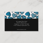 Blue Zebra hört Design Business Card Visitenkarte (Rückseite)
