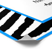 Blue Zebra Name Kunstmauer Poster (Ecke)