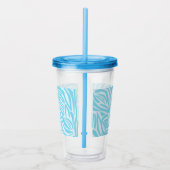Blue Zebra Pattern Acryltrinkbecher (Rechts)