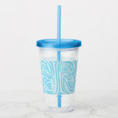 Blue Zebra Pattern Acryltrinkbecher (Vorderseite)