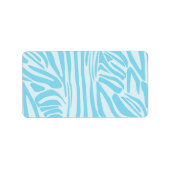 Blue Zebra Pattern Adressaufkleber (Vorne)