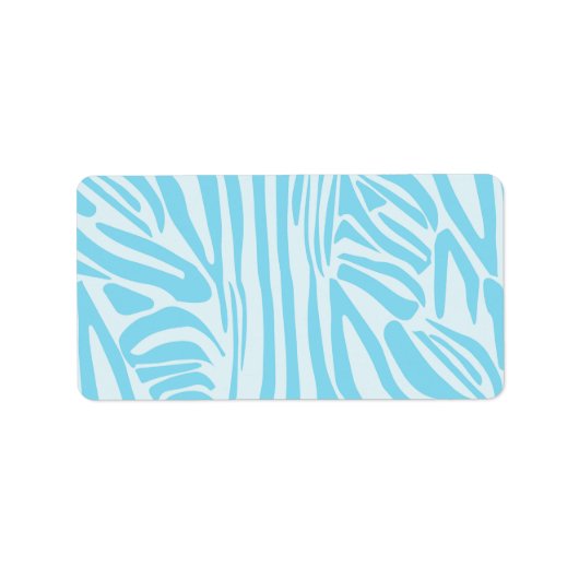 Blue Zebra Pattern Adressaufkleber (Vorne)
