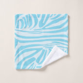 Blue Zebra Pattern Badhandtuch Set (Waschlappen)
