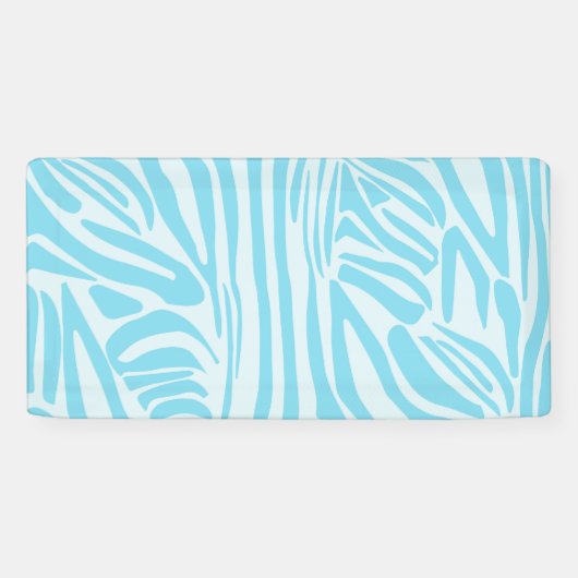 Blue Zebra Pattern Banner (Horizontal)