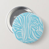 Blue Zebra Pattern Button (Vorne & Hinten)