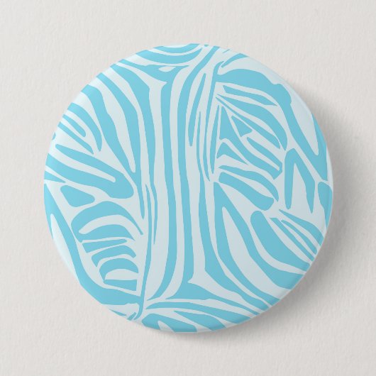 Blue Zebra Pattern Button (Vorderseite)