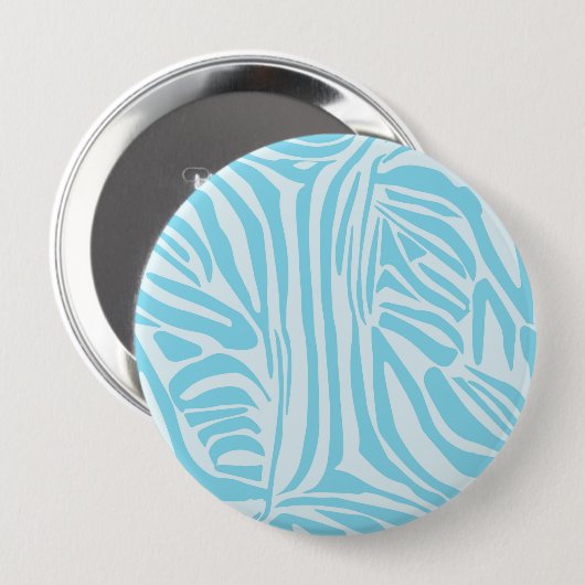 Blue Zebra Pattern Button (Vorne & Hinten)