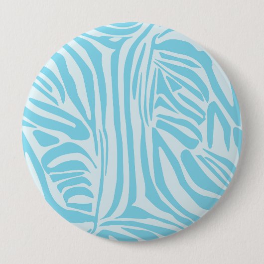 Blue Zebra Pattern Button (Vorderseite)