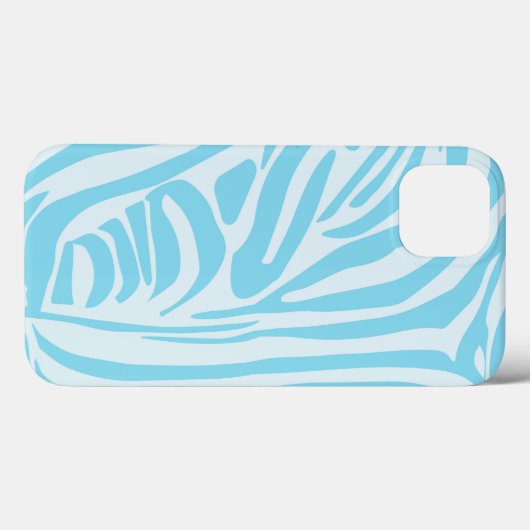 Blue Zebra Pattern Case-Mate iPhone Hülle (Rückseite (Horizontal))