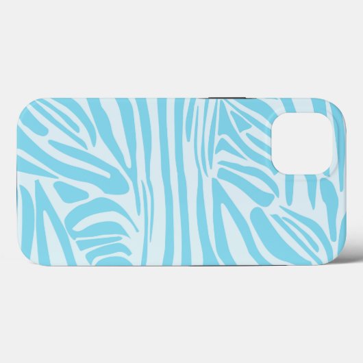 Blue Zebra Pattern Case-Mate iPhone Hülle (Rückseite (Horizontal))
