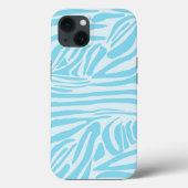 Blue Zebra Pattern Case-Mate iPhone Hülle (Rückseite)