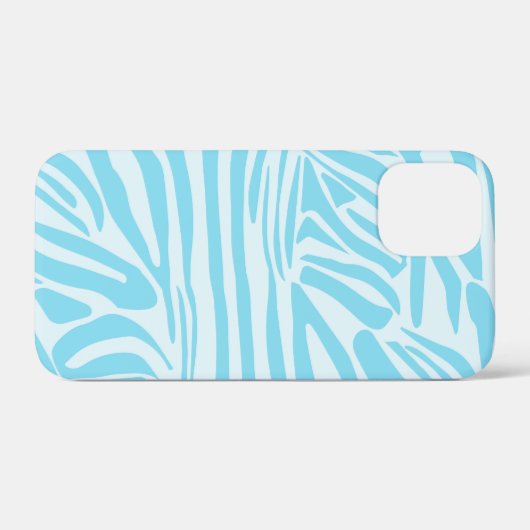 Blue Zebra Pattern Case-Mate iPhone Hülle (Rückseite (Horizontal))