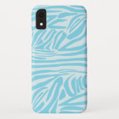 Blue Zebra Pattern Case-Mate iPhone Hülle (Rückseite)