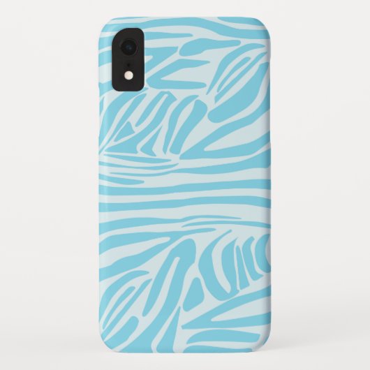 Blue Zebra Pattern Case-Mate iPhone Hülle (Rückseite)