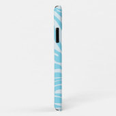 Blue Zebra Pattern Case-Mate iPhone Hülle (Hinten/Rechts)