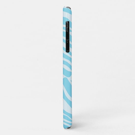 Blue Zebra Pattern Case-Mate iPhone Hülle (Hinten/Links)