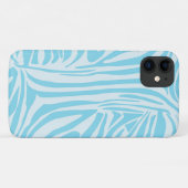 Blue Zebra Pattern Case-Mate iPhone Hülle (Rückseite (Horizontal))