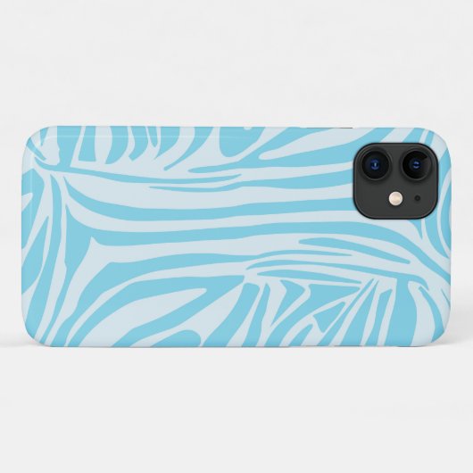Blue Zebra Pattern Case-Mate iPhone Hülle (Rückseite (Horizontal))