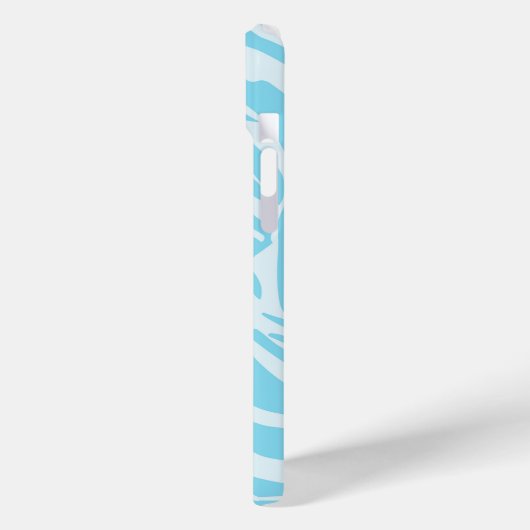 Blue Zebra Pattern Case-Mate iPhone Hülle (Rückseite / Links)