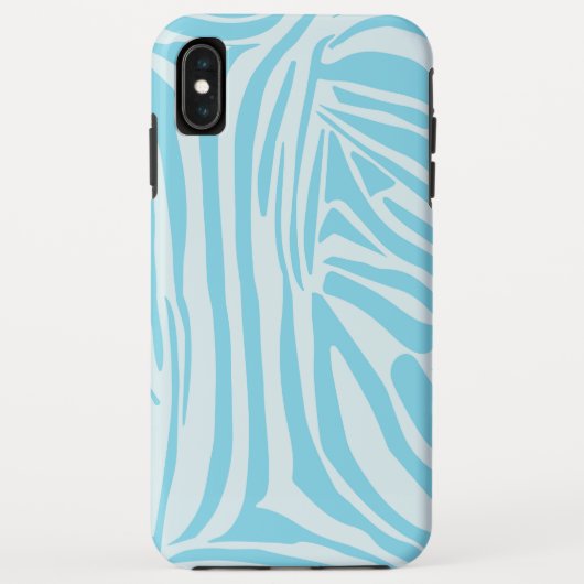 Blue Zebra Pattern Case-Mate iPhone Hülle (Rückseite)