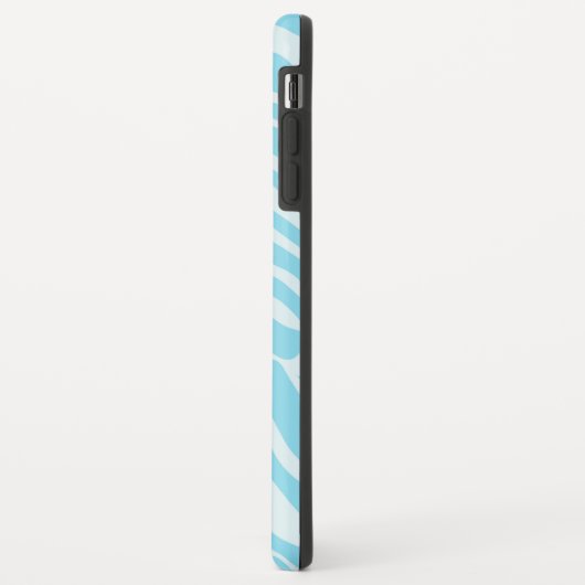 Blue Zebra Pattern Case-Mate iPhone Hülle (Hinten/Links)
