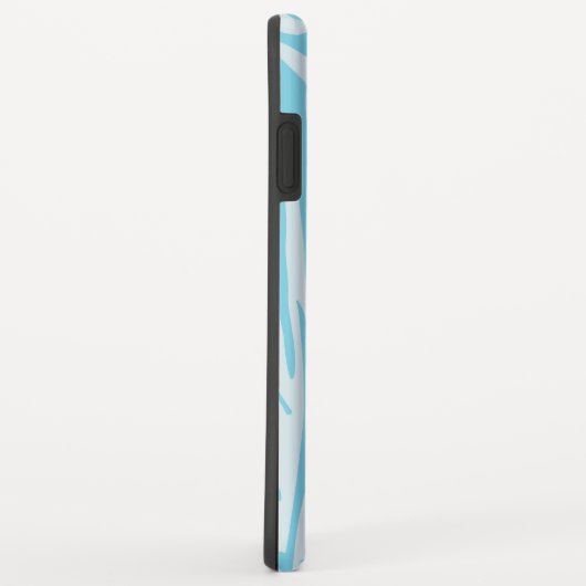 Blue Zebra Pattern Case-Mate iPhone Hülle (Hinten/Rechts)