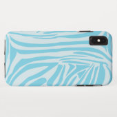 Blue Zebra Pattern Case-Mate iPhone Hülle (Rückseite (Horizontal))
