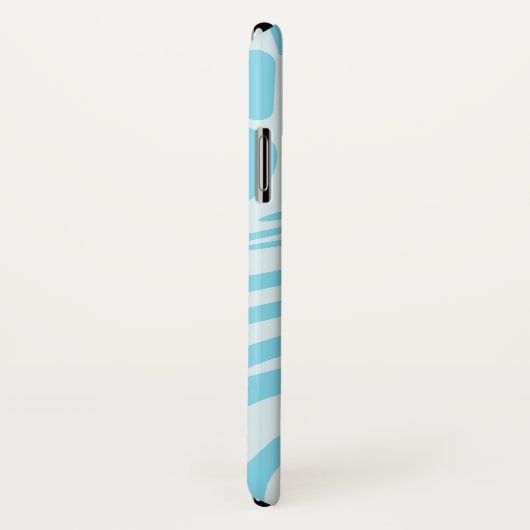 Blue Zebra Pattern Case-Mate iPhone Hülle (Hinten/Rechts)