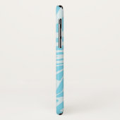 Blue Zebra Pattern Case-Mate iPhone Hülle (Hinten/Links)