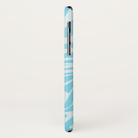 Blue Zebra Pattern Case-Mate iPhone Hülle (Hinten/Links)