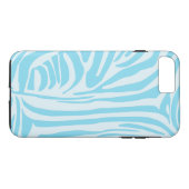Blue Zebra Pattern Case-Mate iPhone Hülle (Rückseite (Horizontal))