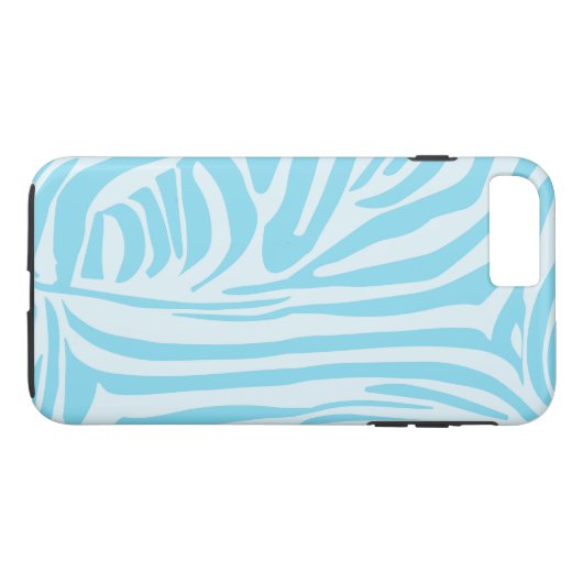 Blue Zebra Pattern Case-Mate iPhone Hülle (Rückseite (Horizontal))