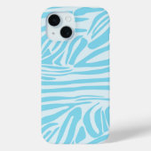 Blue Zebra Pattern Case-Mate iPhone Hülle (Rückseite)